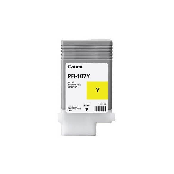 Canon PFI-107 Y cartouche d'encre jaune d'origine - 6708B001