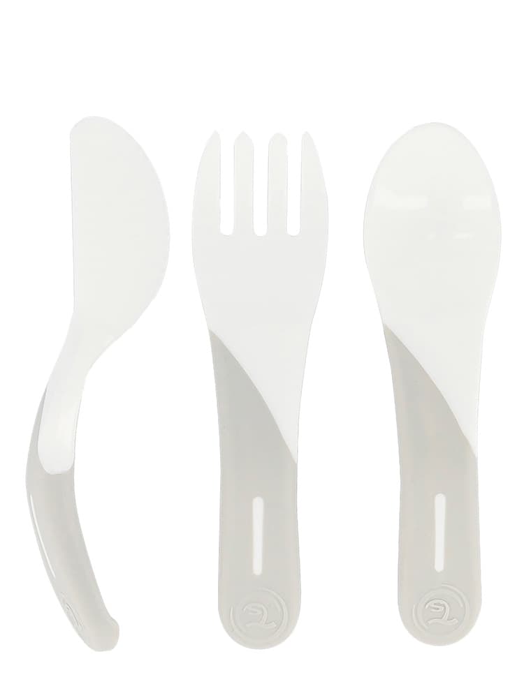 Twistshake Couverts d'Apprentissage Dès 6 Mois - Couleur : Blanc