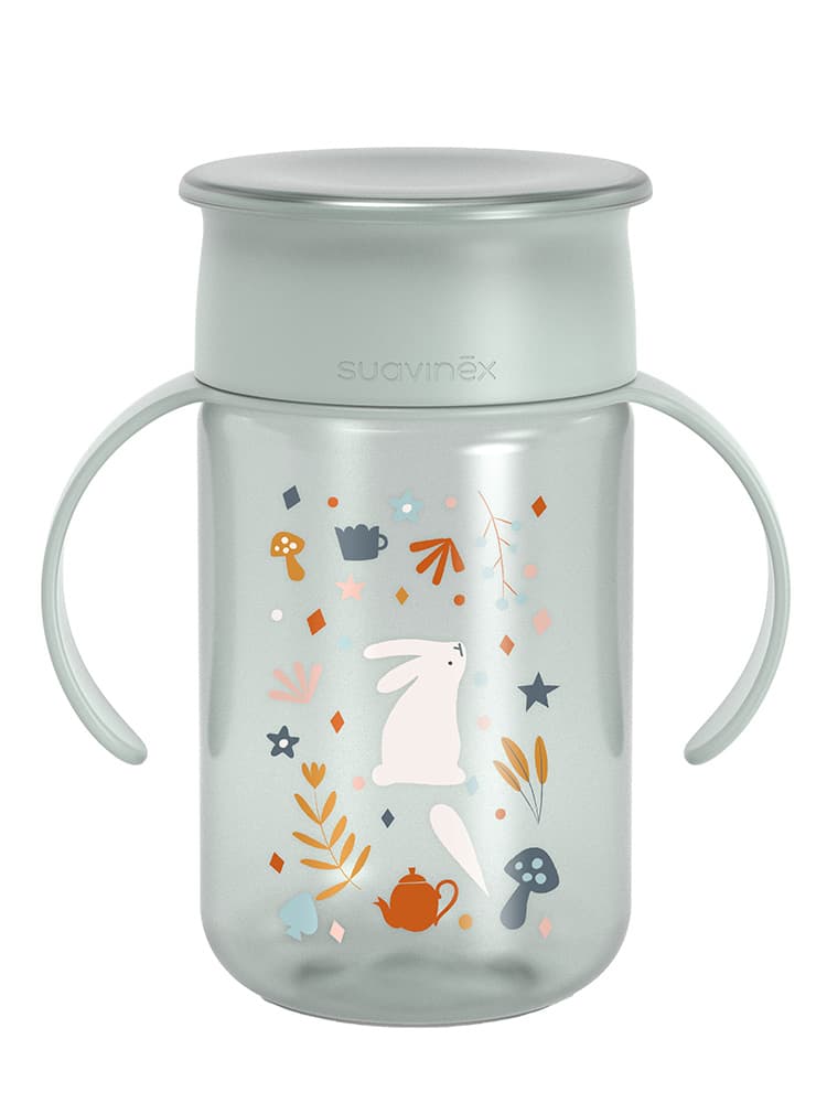 Suavinex Wonderland Tasse d'Apprentissage 340 ml Dès 12 Mois - Couleur : Bleu