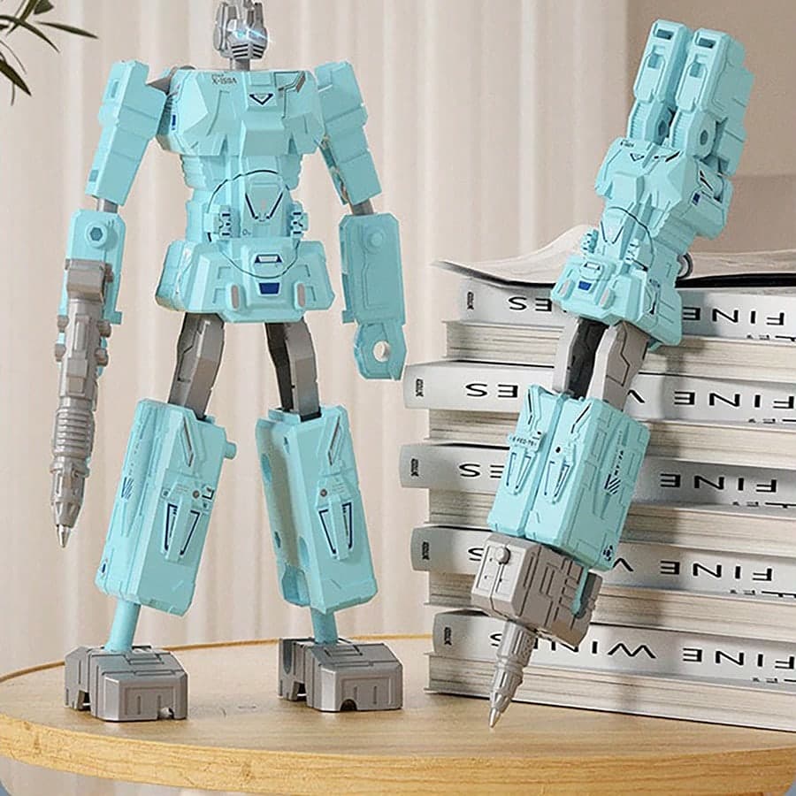 1 pièce de stylo à bille de déformation robotique créative Mecha jouet pour enfants de décompression, cadeau amusant pour étudiant, bureau,