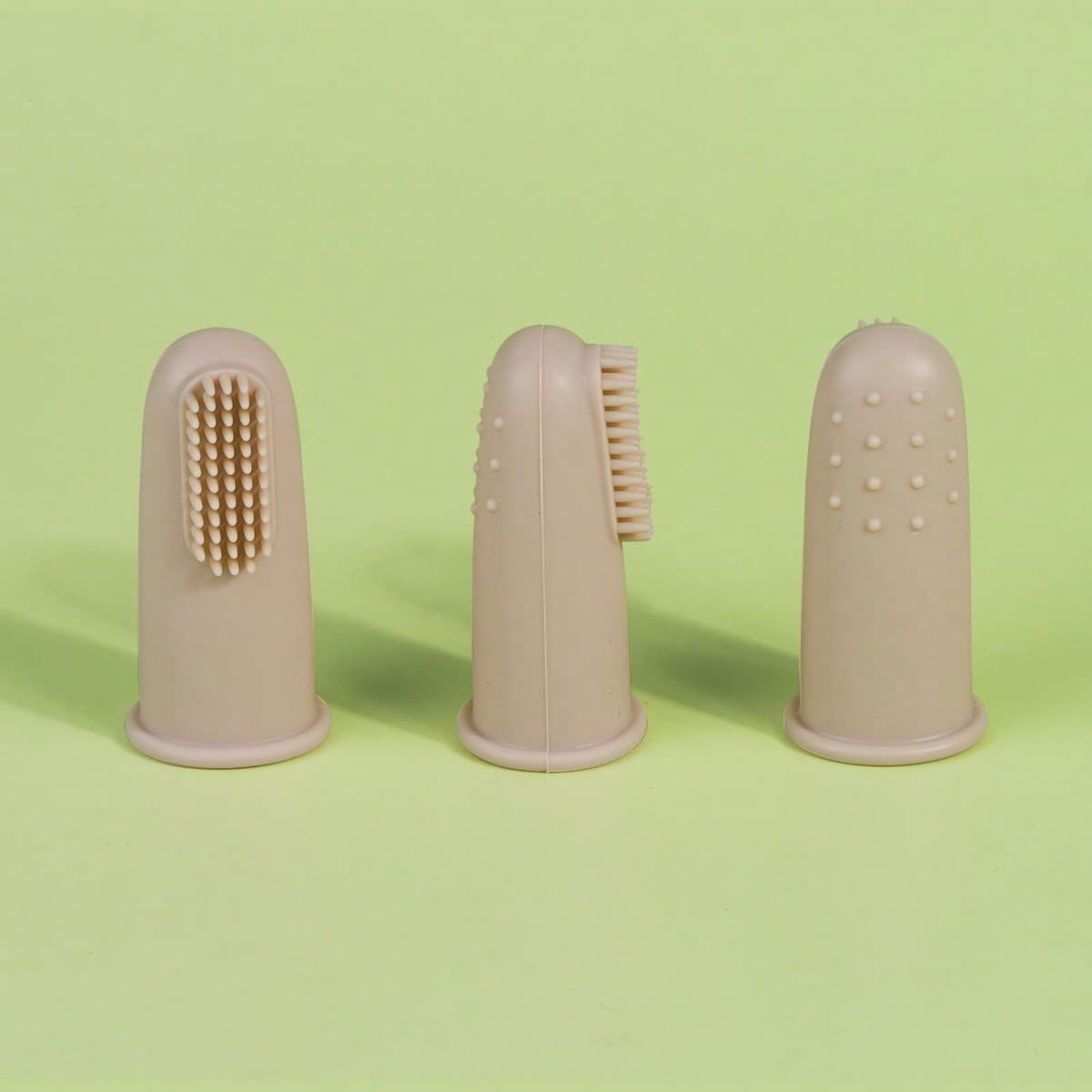 1 set 3 pièces Bébé Tout-Petit Anneaux de dentition, poils doux, brosses à dents de formation, jouets de dentition en silicone sucette, masseurs