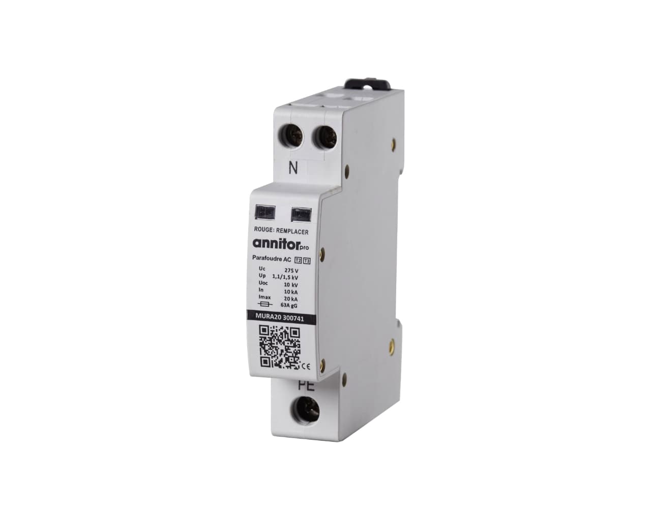 Parafoudre modulaire monophasé Type 2 20kA